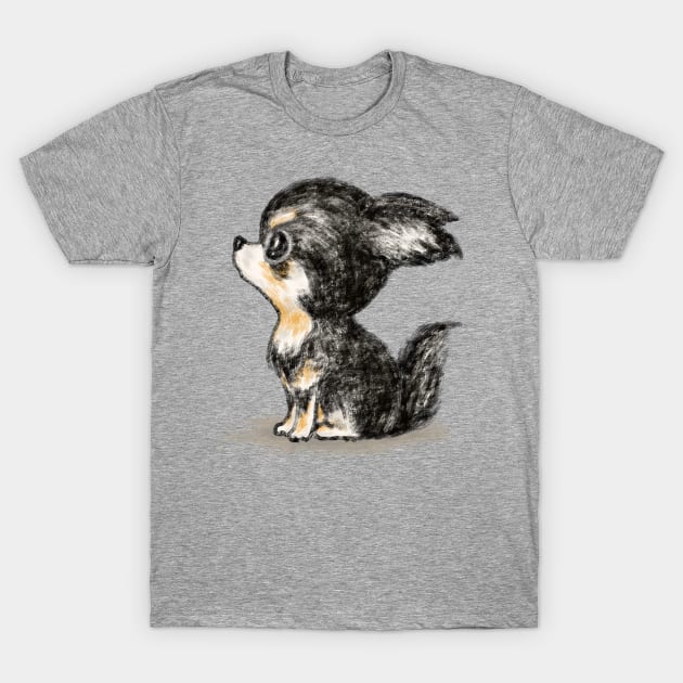 Chihuahua sitting on the ground T-Shirt by sanogawa